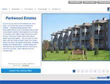 Tablet Screenshot of parkwoodestateapts.com